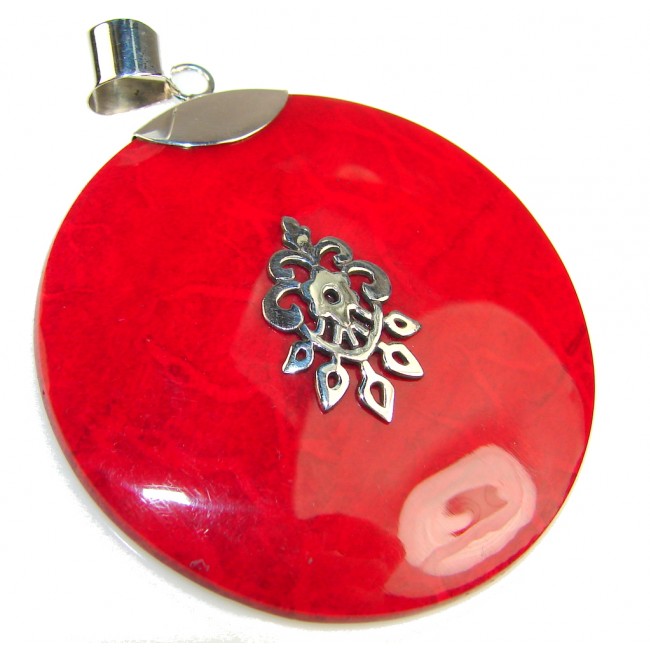 lovely Fossilized Coral Sterling Silver pendant