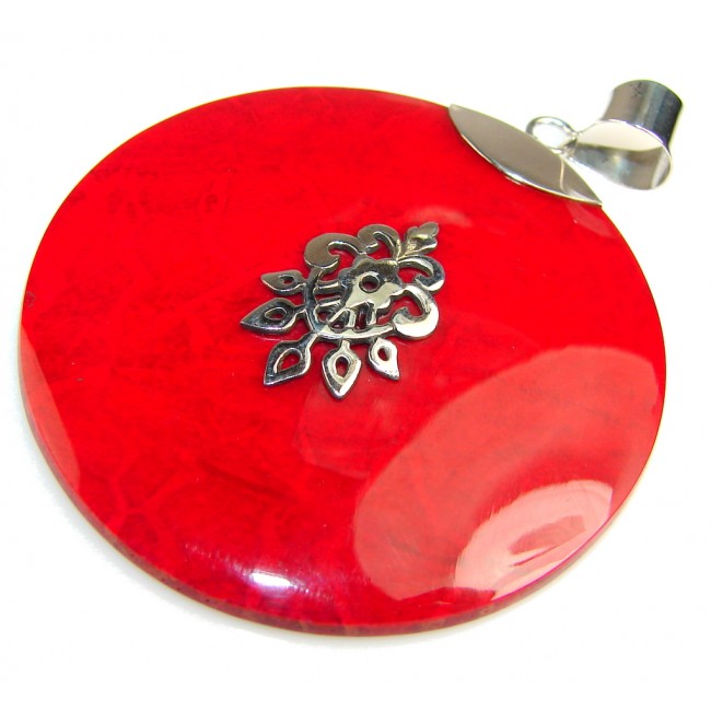 lovely Fossilized Coral Sterling Silver pendant