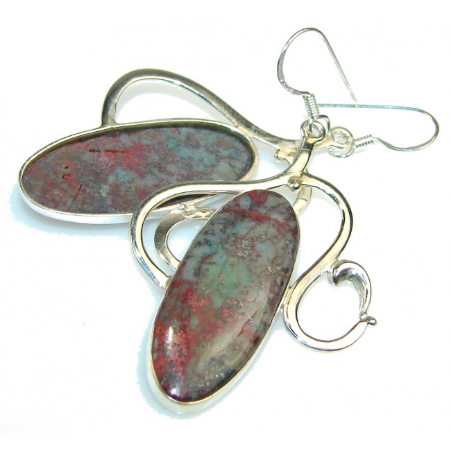 Red Sonora Jasper Sterling Silver earrings