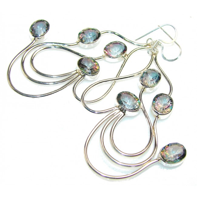 Exotic Color Of Magic Topaz Sterling Silver earrings