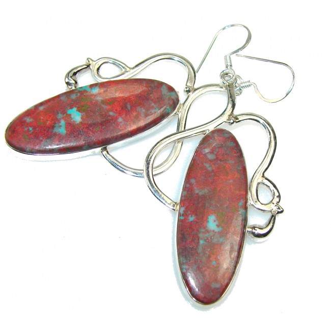 Perfect Red Sonora Jasper Sterling Silver earrings