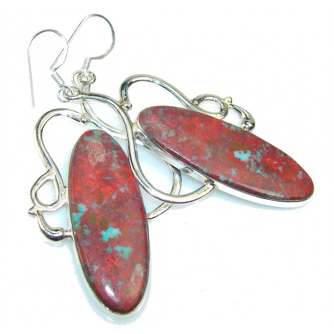 Perfect Red Sonora Jasper Sterling Silver earrings