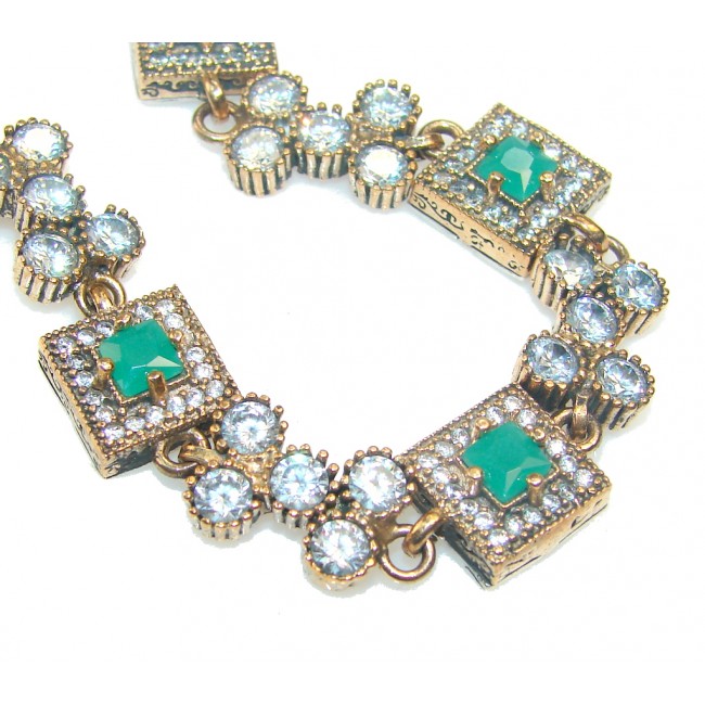 Fantsatic Dreamer Of Emerald Sterling Silver Bracelet