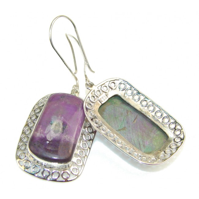 Amazing Purple Sugalite Sterling Silver earrings