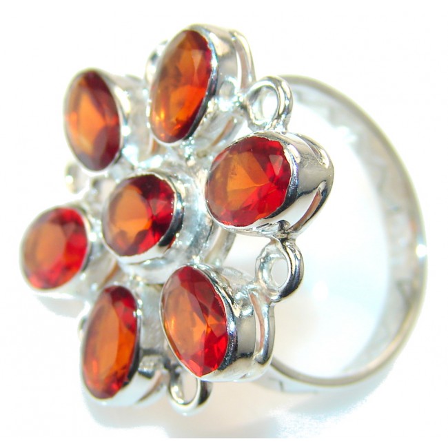 In My Heart!! Red Quartz Sterling Silver Ring s. 7 1/4