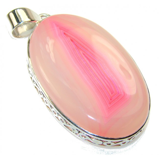 Amazing Color Of Botswana Agate Sterling Silver Pendant