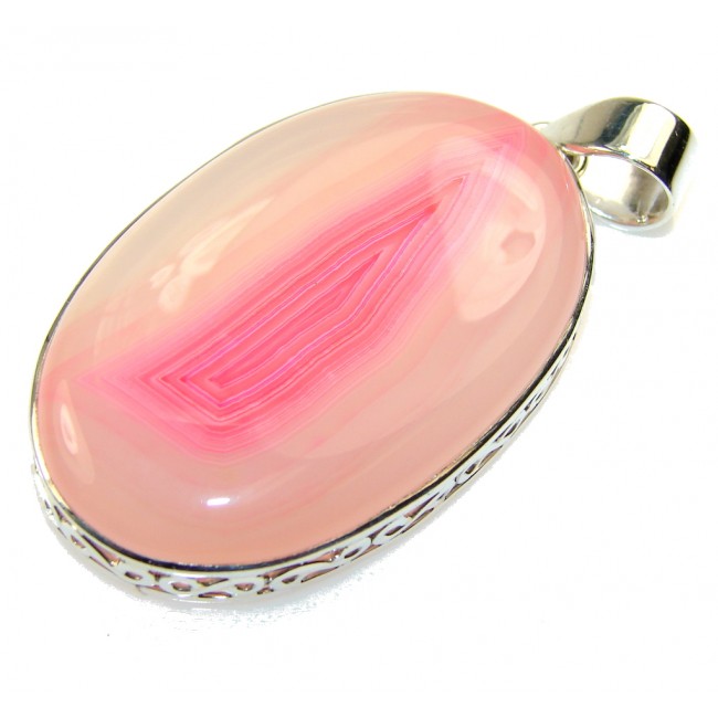 Amazing Color Of Botswana Agate Sterling Silver Pendant