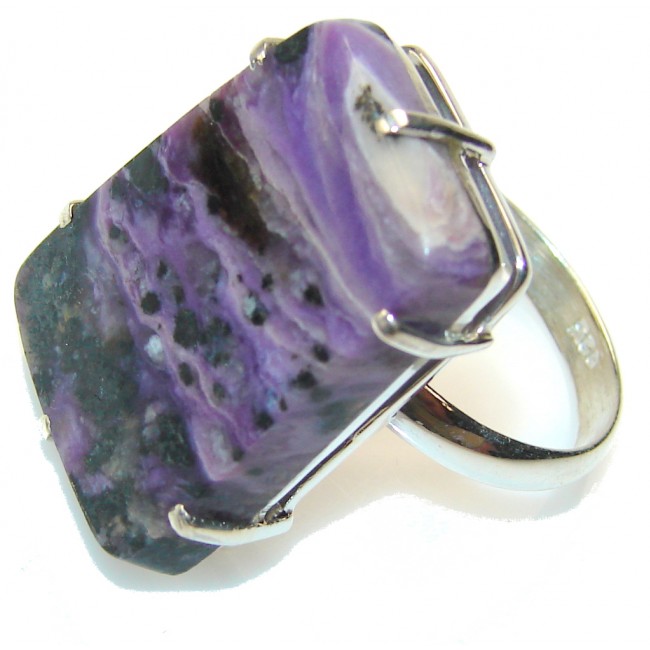 Passion Purple Charoite Sterling Silver ring s. 9