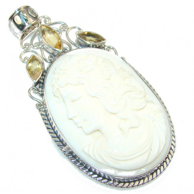 Incredible Cameo Sterling Silver Pendant