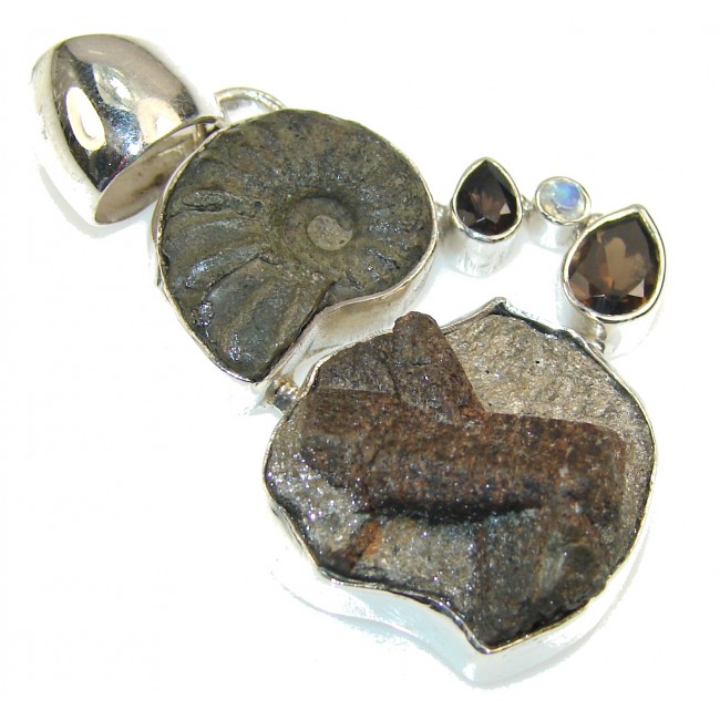 Unusal Style Of Pyrite Sterling Silver pendant