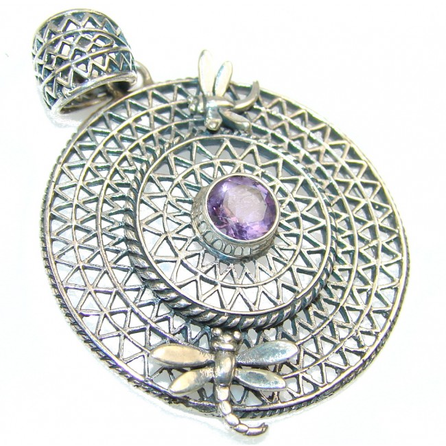 Amazing Design of Amethyst Sterling Silver Pendant