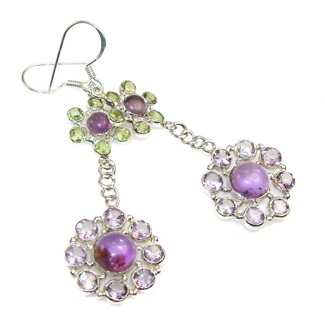 Make A Wish!! Purple Amethyst Sterling Silver earrings