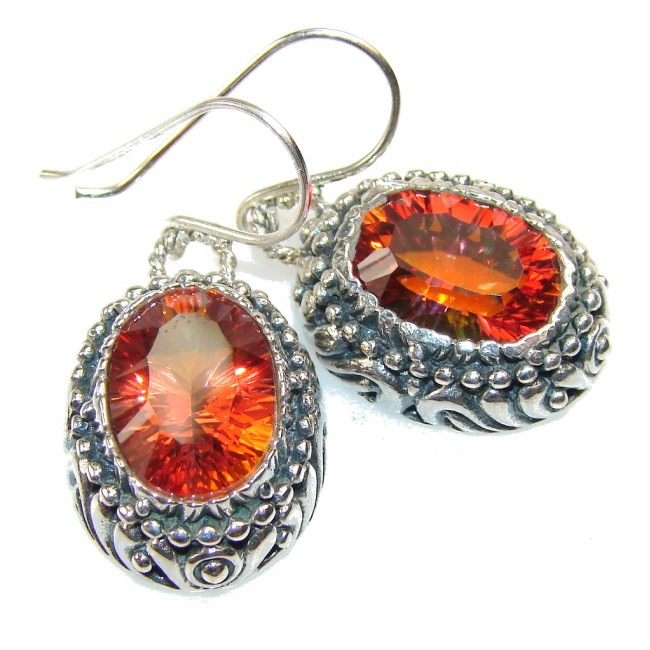 Excellent Color Changing Quartz Sterling Silver earrings