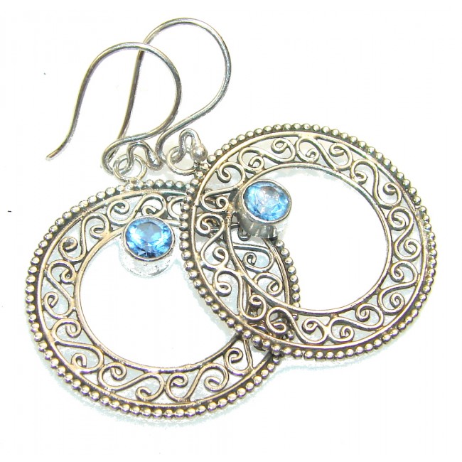 Awesome Light Blue Tanzanite Sterling Silver earrings