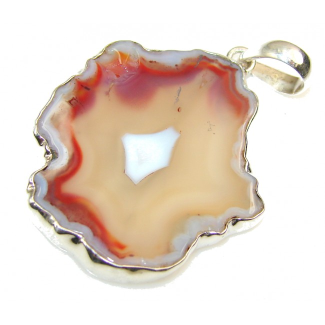 Excellent Botswana Agate Sterling Silver pendant