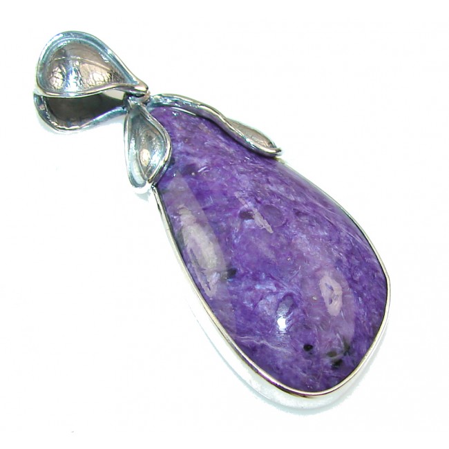 Amazing Purple Charoite Sterling Silver Pendant
