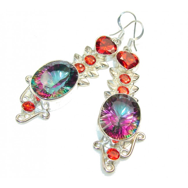 Paradise Design!! Magic Topaz Sterling Silver earrings