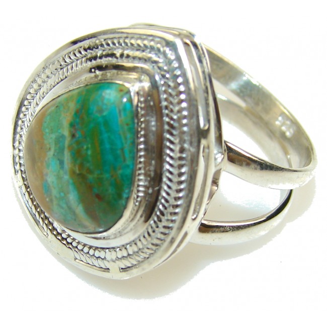 Awesome Peruvian Opal Sterling Silver ring s. 11