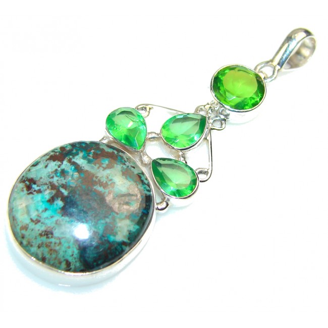 Excellent Blue Chrysocolla Sterling Silver pendant