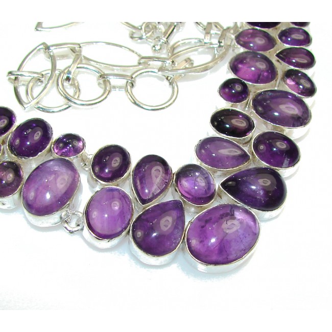 Real Natural Beauty!! Amethyst Sterling Silver necklace
