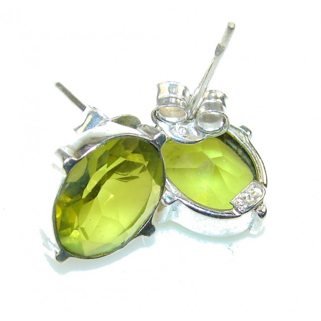 Fabulous Green Peridot Sterling Silver earrings
