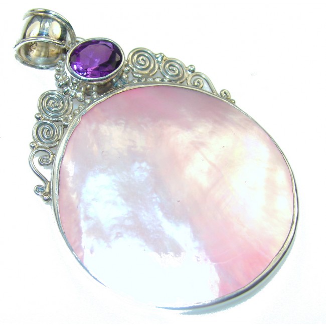 Passion Light Pink Blister Pearl Sterling Silver pendant