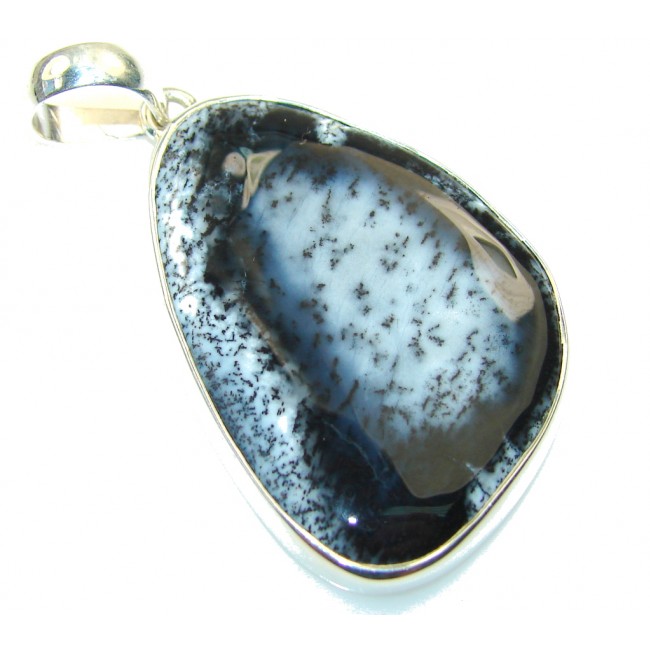Great Dendritic Agate Sterling Silver Pendant
