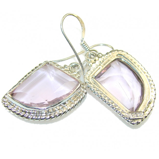 Awesome Pink Topaz Sterling Silver earrings