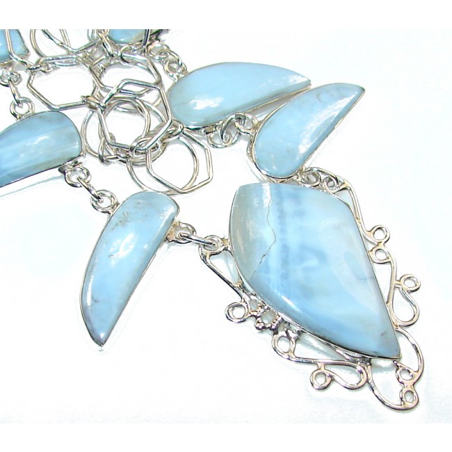 Passion Blue Lace Agate Sterling Silver necklace