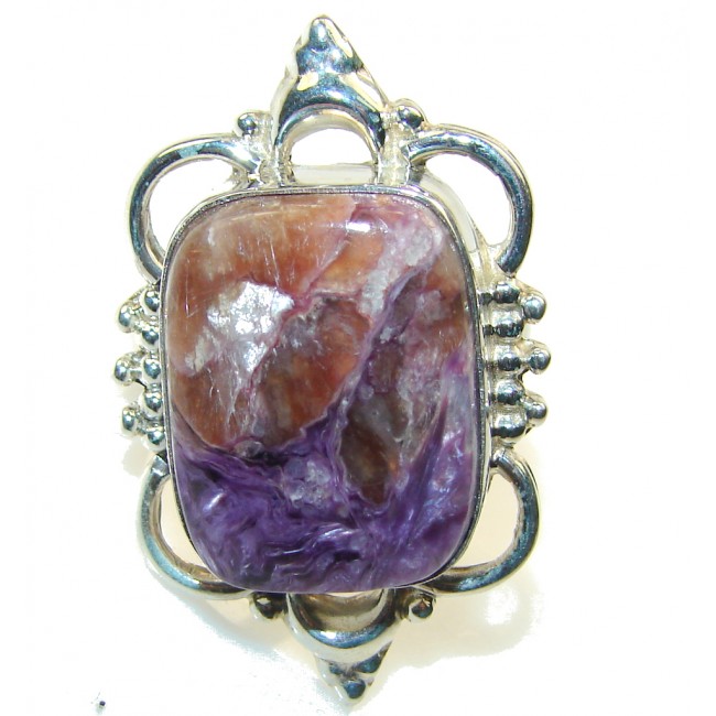 Secret Purple Tiffany Jasper Sterling Silver ring s. 8