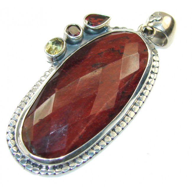 Perfection!! Red Tigers Eye Sterling Silver Pendant