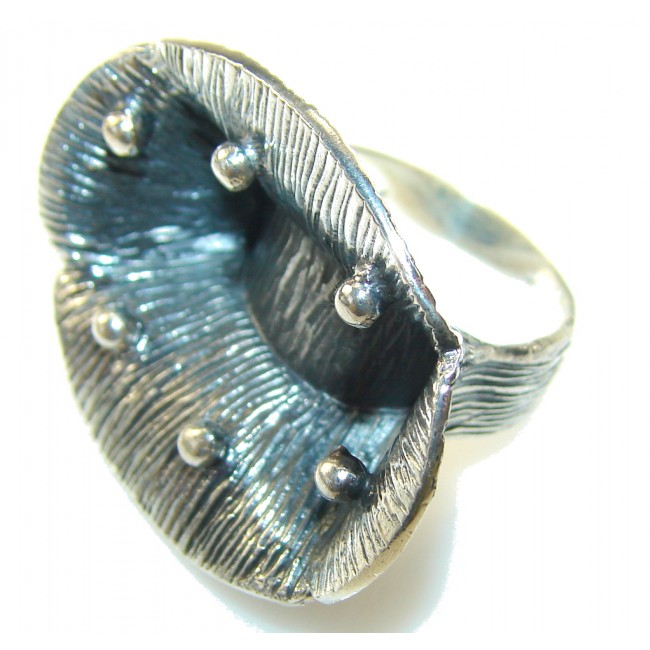 New Perfect Design Of Oxidized Silver Sterling Silver Ring s. 7 1/4