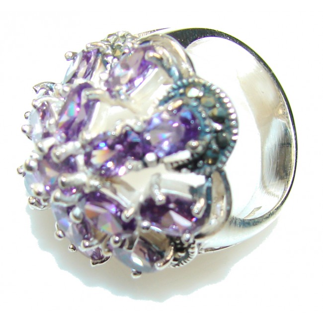 Califonia Style!! Lilac Quartz Sterling Silver Ring s. 9