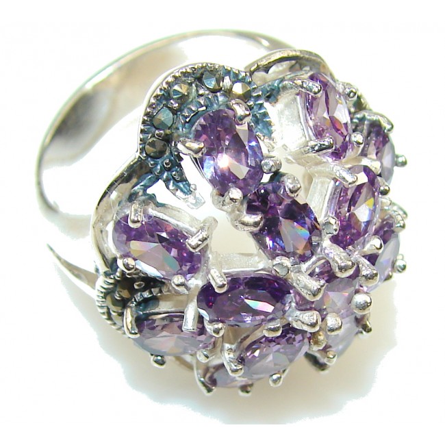 Califonia Style!! Lilac Quartz Sterling Silver Ring s. 9