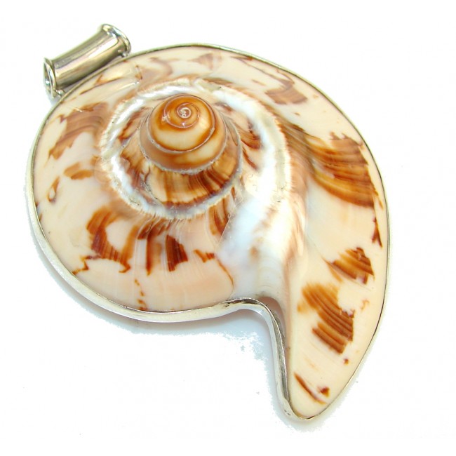 Big!! Amazing Design Of Ocean Shell Sterling Silver Pendant