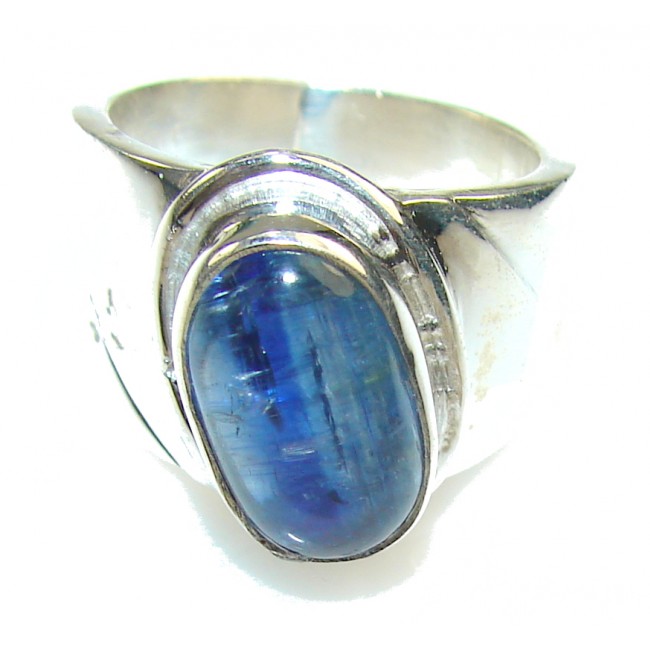 Natural Blue Kyanite Sterling Silver ring s. 8 1/2