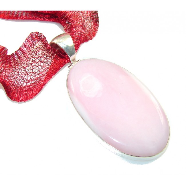 Aura Of Beauty!! Pink Opal Sterling Silver necklace