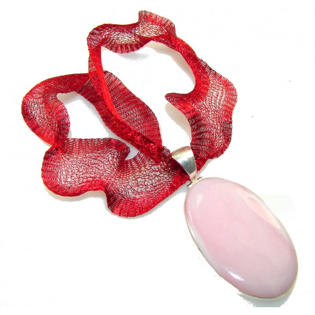 Aura Of Beauty!! Pink Opal Sterling Silver necklace