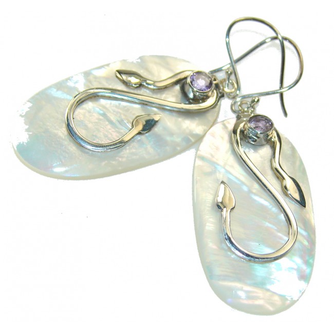Delicate!! White Blister Pearl Sterling Silver earrings