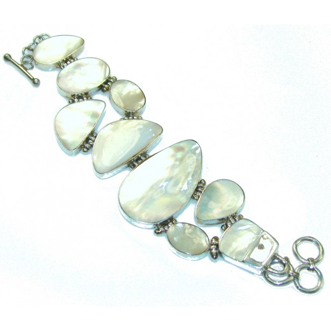 Breathtaking Silver Blister Pearl Sterling Silver Bracelet