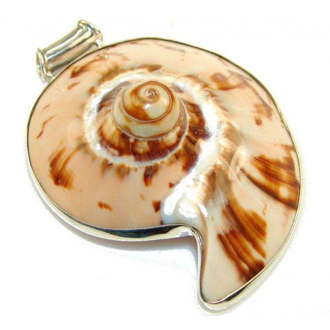 Big!! Amazing Design Of Ocean Shell Sterling Silver Pendant