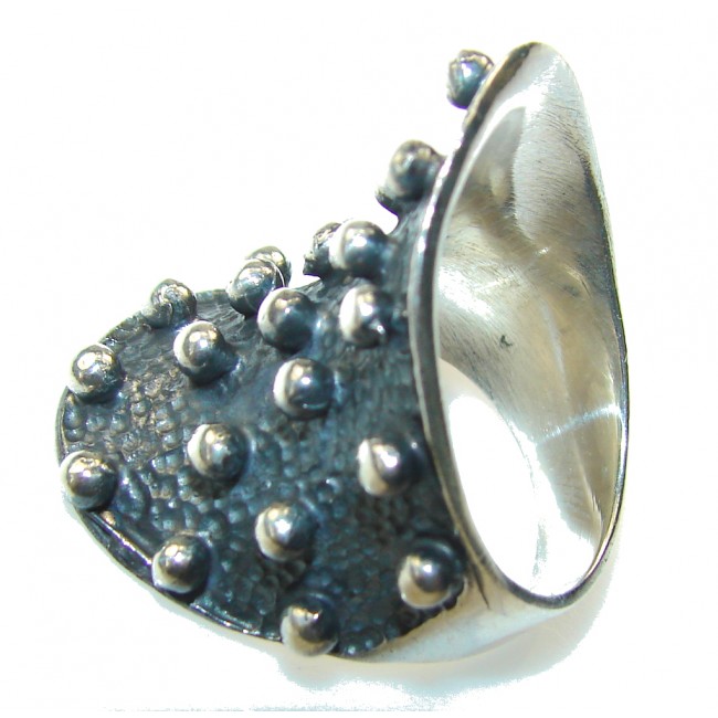 New Style!! Oxidized Silver Sterling Silver Ring s. 6