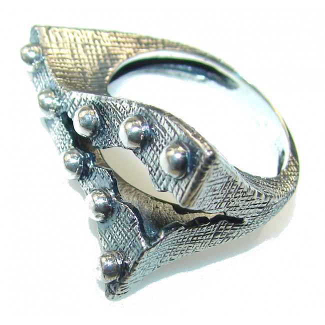 New Style!! Oxidized Silver Sterling Silver Ring s. 7 1/4