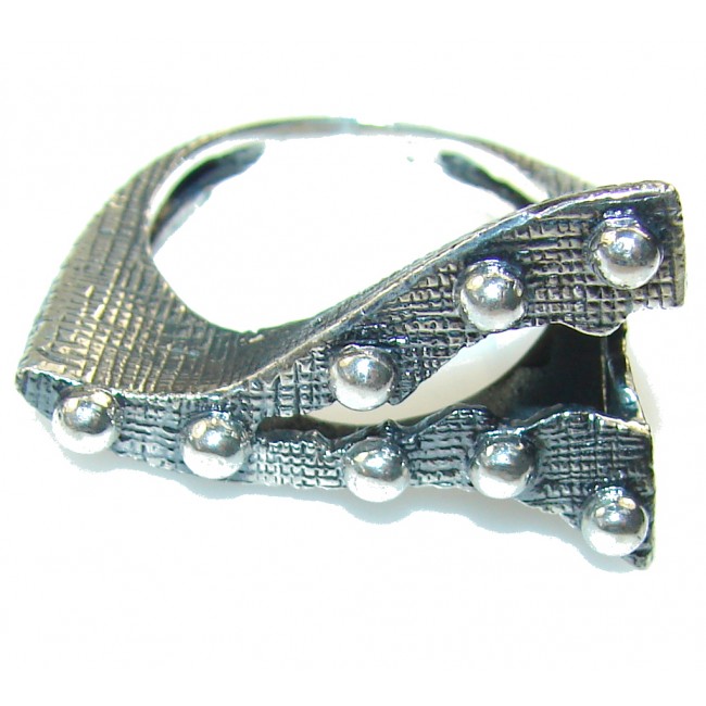 New Style!! Oxidized Silver Sterling Silver Ring s. 7 1/4