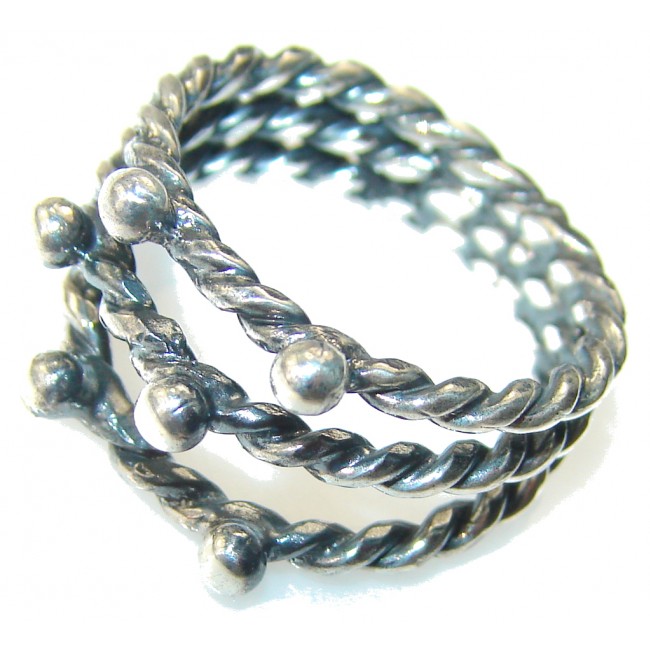 New Style!! Oxidized Silver Sterling Silver Ring s. 8 1/4
