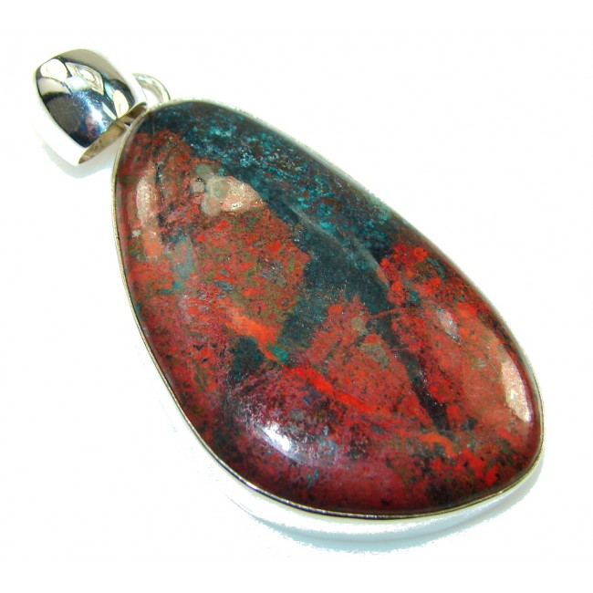 Awesome Red Sonora Jasper Sterling Silver Pendant