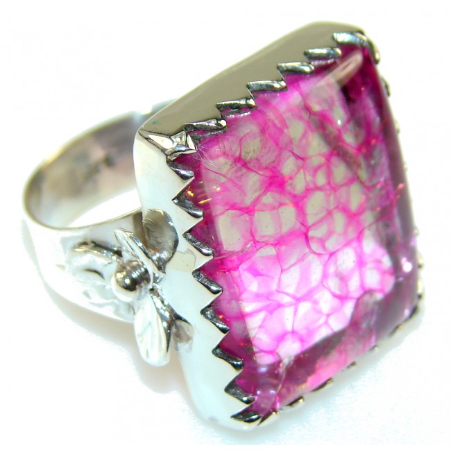 New Style!! Purple Quartz Sterling Silver Ring s. 11
