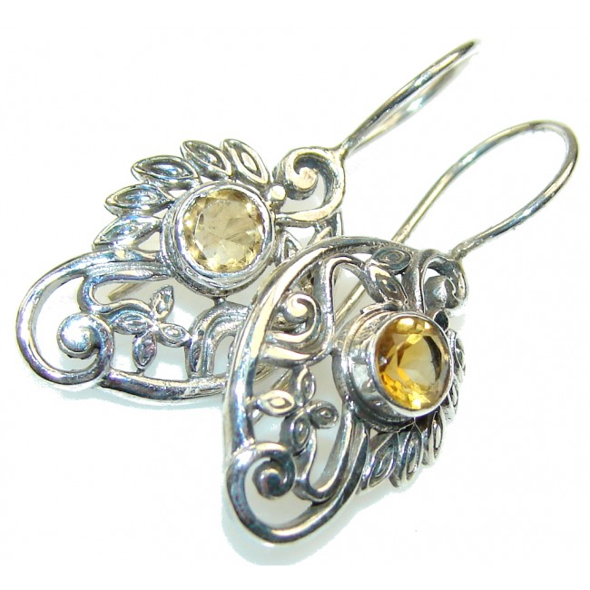 Secret Yellow Citrine Sterling Silver earrings