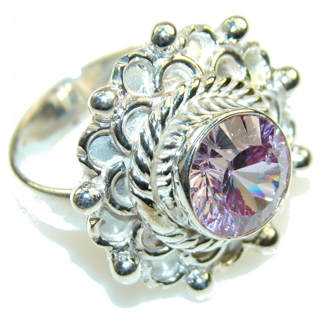 Secret Treasure Created Alexandrite Sterling Silver ring s. 8
