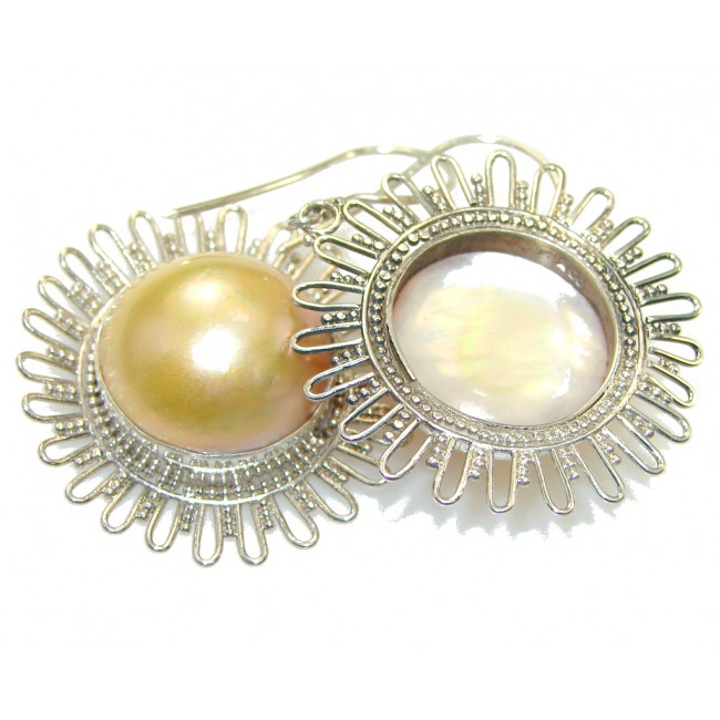 Amazing Creamy Pearl Sterling Silver Earrings
